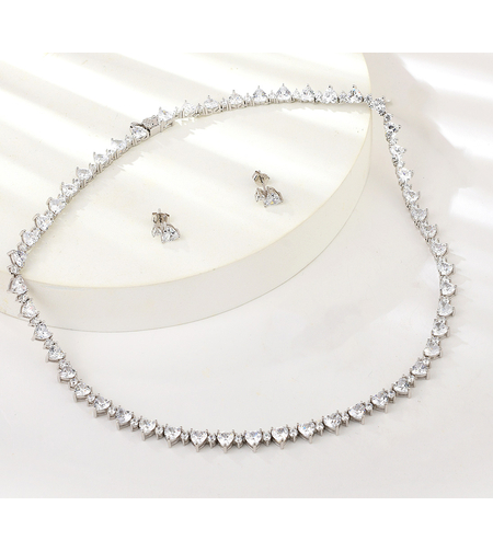 Сребърен комплект с платинено покритие | Колекция Silver Premium | Бижута Invoke.bg