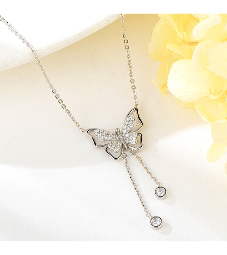 Сребърно колие Пеперуда | колекция Delicate Silver | Бижута Invoke