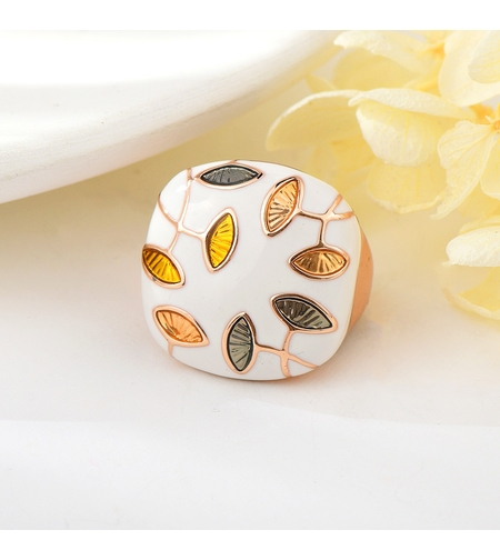 Пръстен розово позлатяване флорален мотив | Колекция Rose Gold | Бижута Invoke.bg