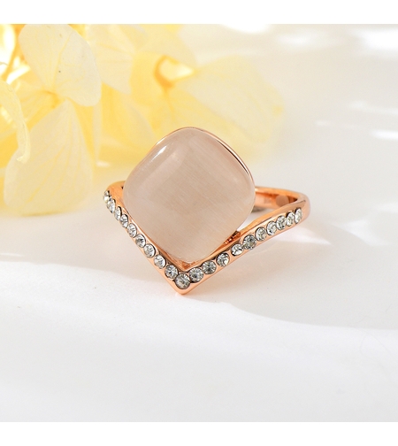 Пръстен розово позлатяване котешко око | Колекция Rose Gold | Бижута Invoke.bg