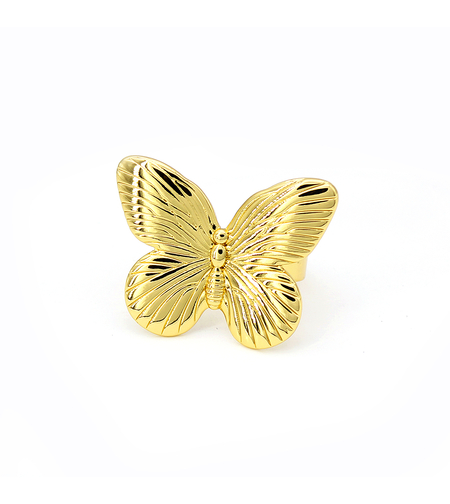 Пръстен жълто позлатяване пеперуда | Колекция Desert Shine