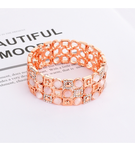 Гривна розово позлатяване с котешко око | Колекция Rose Gold | Бижута Invoke.bg