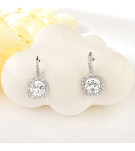 Сребърни обеци с родий | колекция Delicate Silver | Бижута Invoke.bg