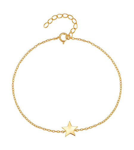 Дамска сребърна гривна с жълто позлатяване | колекция Delicate Silver