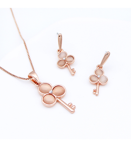 Комплект розово позлатяване котешко око 2610000004694 | Колекция Rose Gold