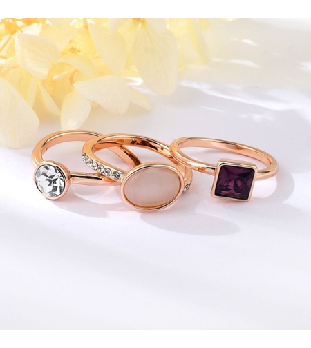 Комплект пръстени розово позлатяване 2500000024382 | Колекция Rose Gold