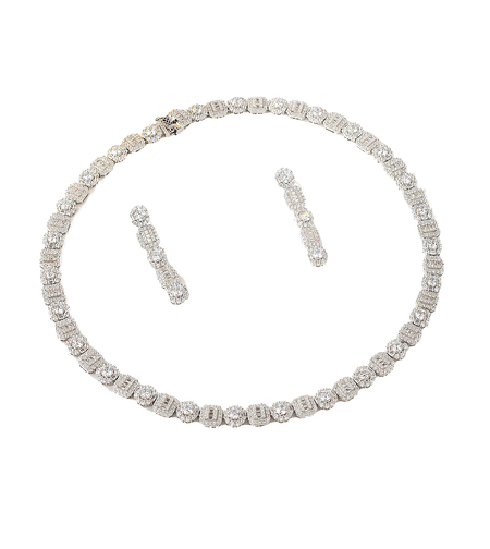 Сребърен комплект Разкош | Колекция Silver Premium | Бижута Invoke.bg