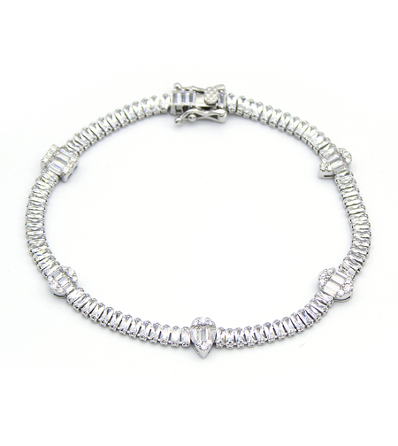 Сребърна тенис гривна 2700000071205 | Колекция Silver Premium