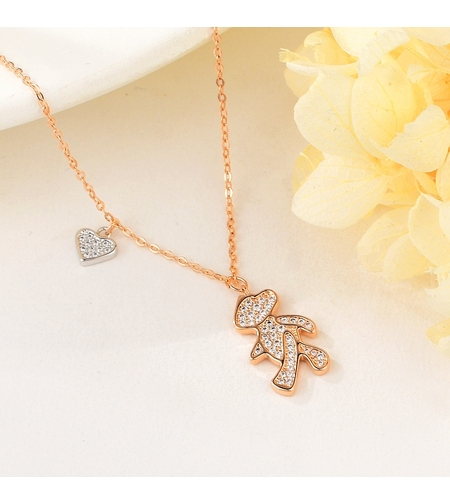 Колие розово позлатяване мече | Колекция Rose Gold | Бижута Invoke.bg