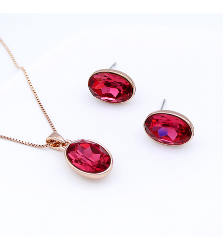 Комплект розово позлатяване алени капки 2610000005066 | Колекция Rose Gold | Бижута Invoke.bg