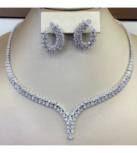 Сребърен комплект Флора | Колекция Silver Premium | Бижута Invoke.bg