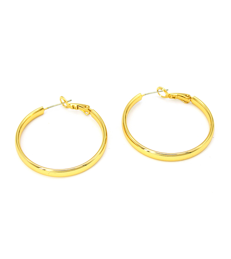 Обеци жълто позлатяване халки | Колекция Desert Shine