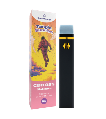 Canntropy CBD еднократен вейп Tangie Sunrise, CBD 95%, 1 ml
