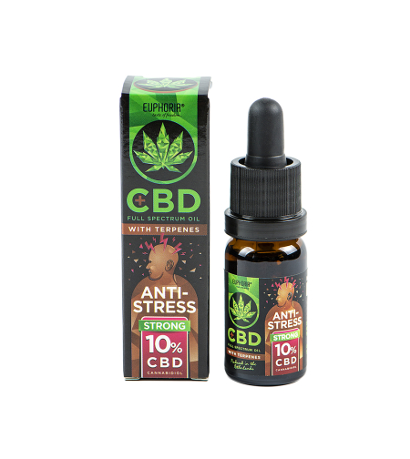 Euphoria 10% CBD масло Anti-Stress, капки 10мл