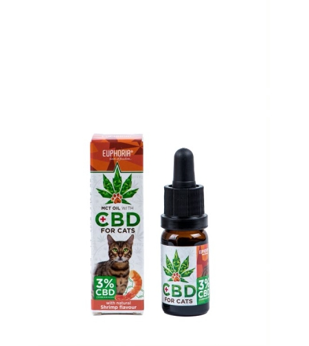 Euphoria 3% CBD и MCT масло за котки, капки 10мл