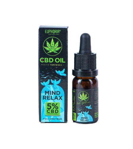 Euphoria 5% CBD масло Mind Relax, капки 10мл