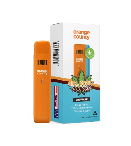 Orange County CBD Еднократна вейп писалка Girl Scout Cookies, 750 mg CBD, 1 ml