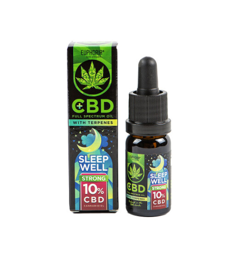 Euphoria 10% CBD масло Sleep Well, капки 10мл