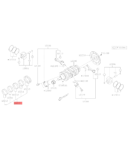 Основни лагери стандарт СТД STD за СУБАРУ ФОРЕСТЪР ИМПРЕЗА SUBARU FORESTER 12209AA970 12209-AA970 OEM SUBARU