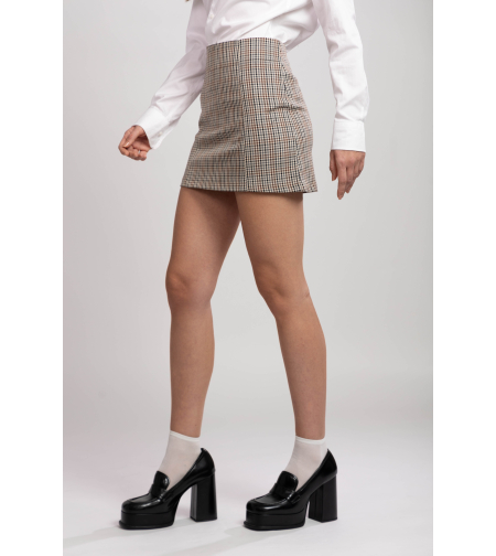AYLA CHECKED MINISKIRT