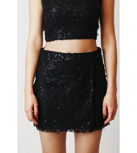 GOLDA BLACK MINISKIRT