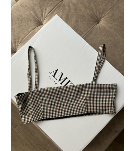 ALLA CHECKED CROP TOP