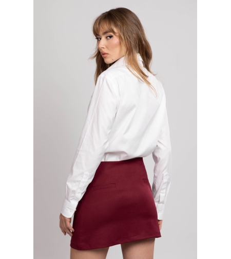 AMARA BURGUNDY MINISKIRT