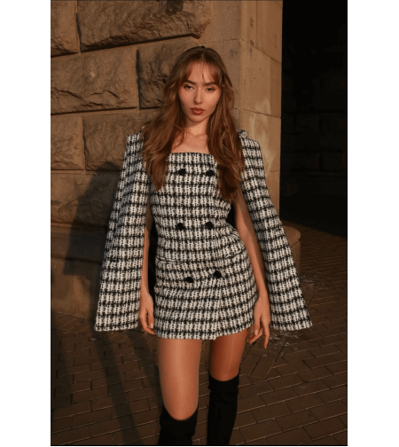 NAOMI TWEED DRESS