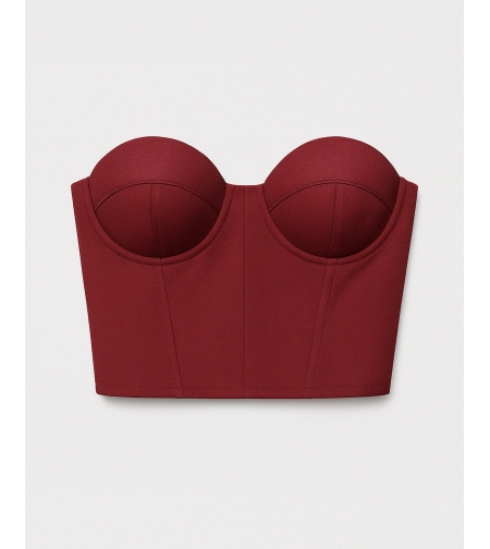 NESSA BURGUNDY CORSET