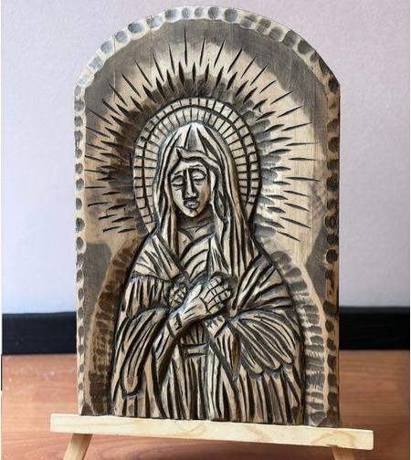 Ръчна дърворезба Св.Богородица