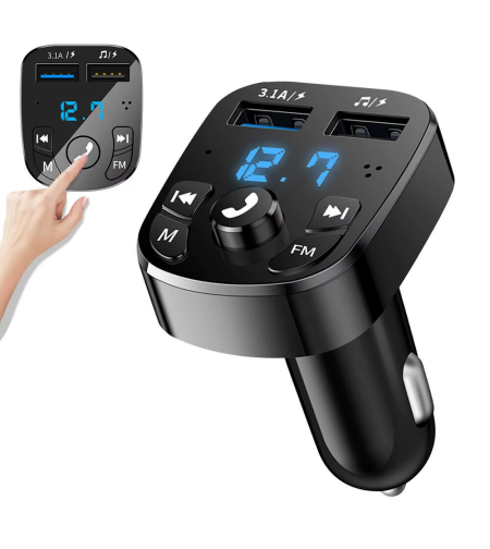 FM Трансмитер Podofo с Bluetooth 5.0, Hands-free и Бързо Зареждане