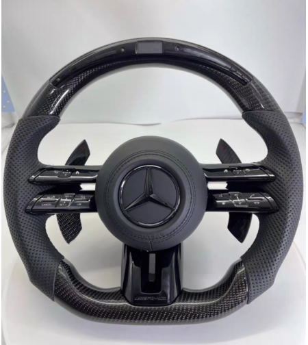 Mercedes AMG спортен волан Carbon & кожа с LED дисплей (2019–2022)