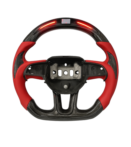 Карбонов спортен волан с LED за Dodge Charger / Challenger