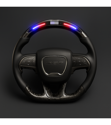Карбонов спортен SRT волан с LED за Dodge Charger / Challenger