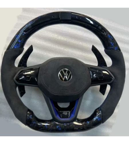 Volkswagen спортен волан – Alcantara & Carbon Blue