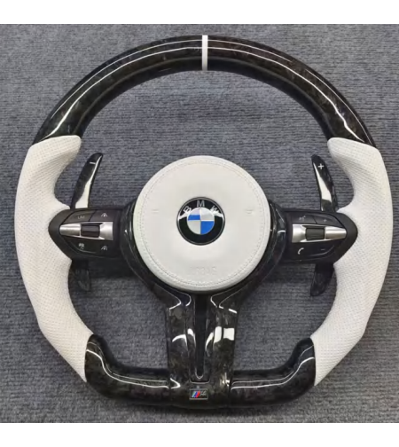 BMW M Performance спортен волан – F-серия 2013–2018 бял карбон и кожа