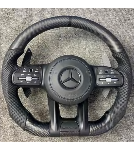Mercedes AMG спортен волан – Carbon Look & Перфорирана кожа 2018–2022