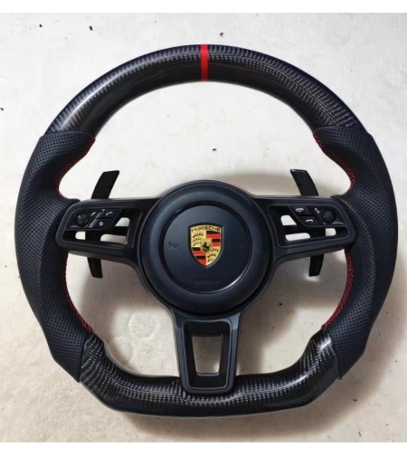 Porsche спортен карбонов волан с червен маркер