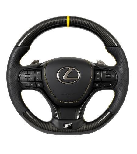 Lexus F Sport волан карбон жълти акценти IS RC GS RX NX LC