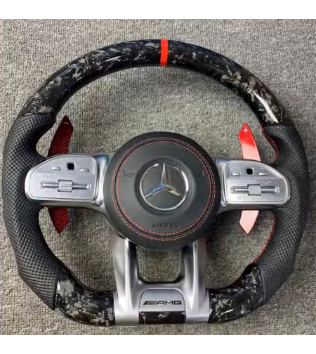Mercedes-Benz AMG спортен волан – Carbon Forged + Перфорирана кожа