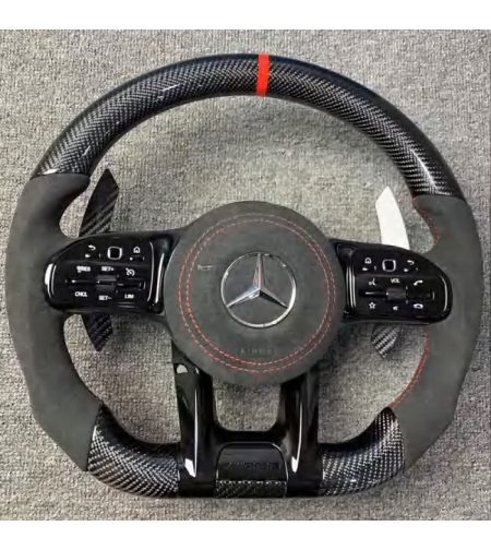 Mercedes AMG спортен волан – Alcantara & Carbon (2020–2023)