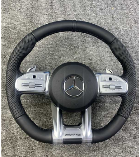 Mercedes AMG спортен волан – Перфорирана кожа (2020–2023)