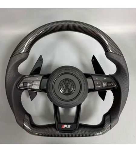 VW RS спортен волан – карбон и кожа
