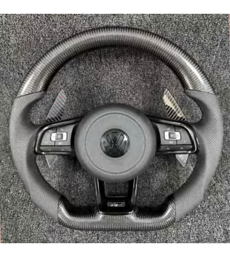 Volkswagen спортен волан – Carbon & Перфорирана кожа