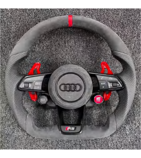 Audi RS спортен волан – 2019–2024 черен алкантара + карбон