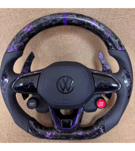 Volkswagen спортен волан – Carbon Forged Purple с бутони Drive/Start