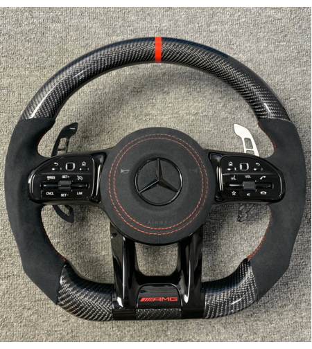 Mercedes AMG спортен волан – Carbon & Алкантара (2020–2023)