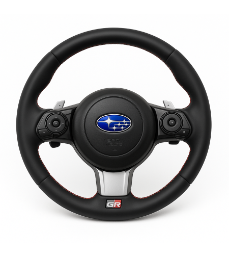 Subaru GR спортен волан кожа червени шевове BRZ WRX