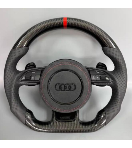 Audi S-Line спортен волан – A3, A4, A5, Q3, Q5 (2016–2023) – Carbon
