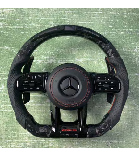 Mercedes AMG волан – кожа + Carbon Forged, с LED индикатор